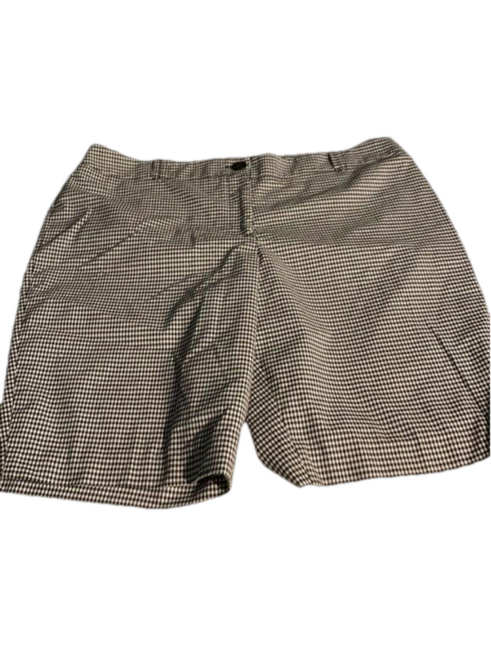 Petite Black & White Plaid Shorts by Cleo, Size 16